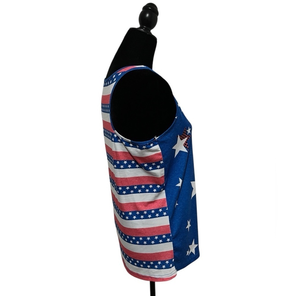 American Flag Patriotic Sleeveless Tank Size M - Picture 4 of 9